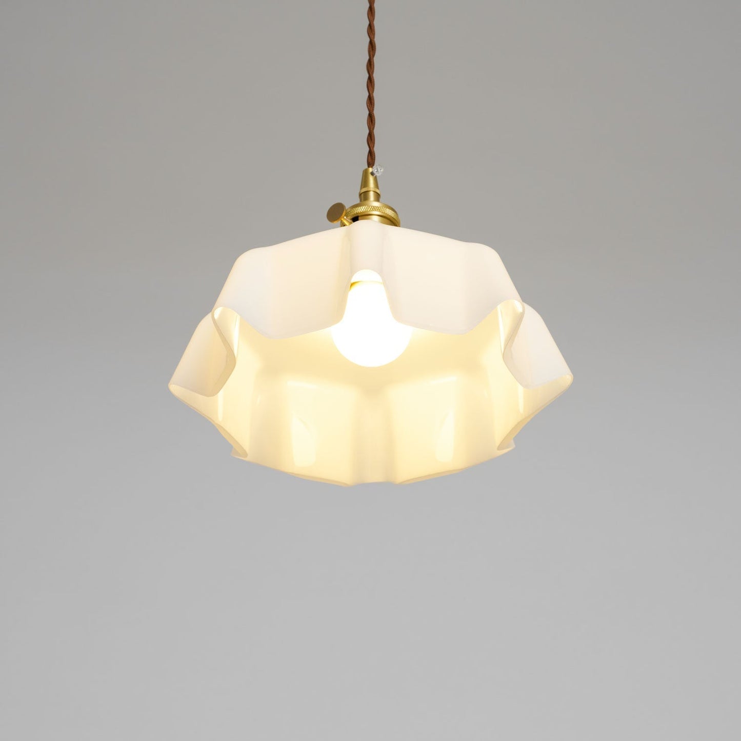 Kelvarna | Vintage Pleated Glass Fluted Pendant Light
