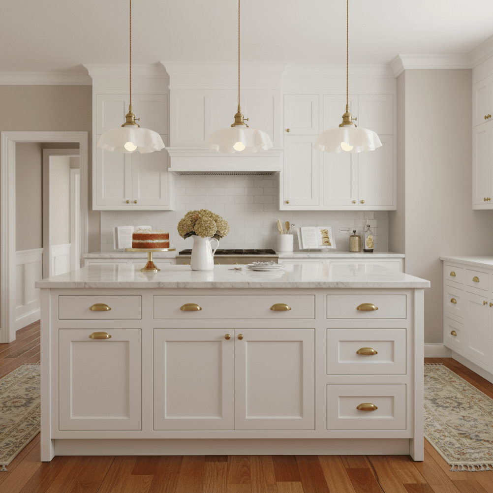 Kelvarna | Vintage Pleated Glass Fluted Pendant Light