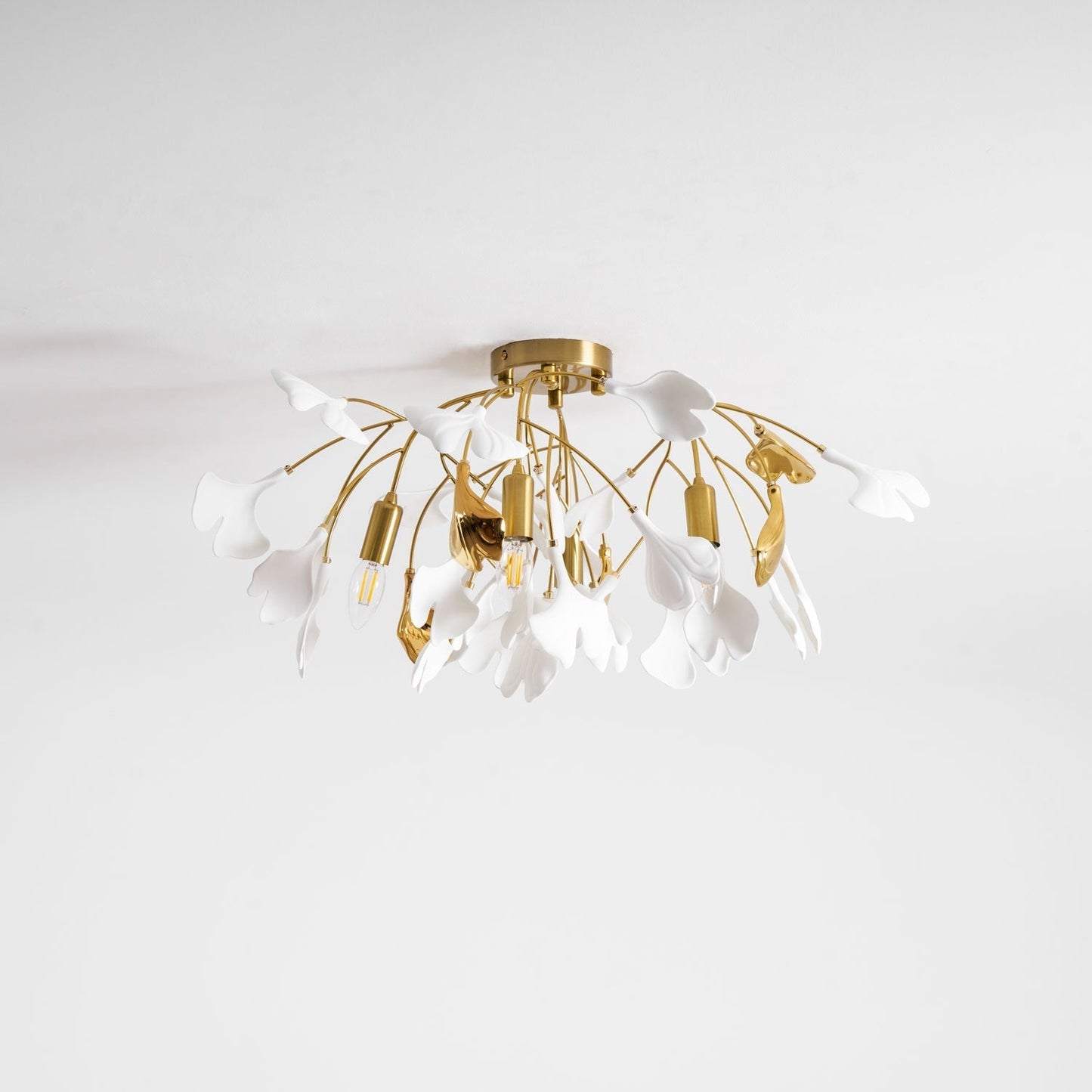 Zephryon | Botanical Ceramic Leaf Cluster Ceiling Light