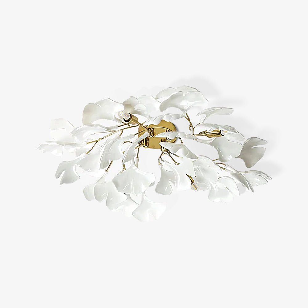 Zephryon | Botanical Ceramic Leaf Cluster Ceiling Light