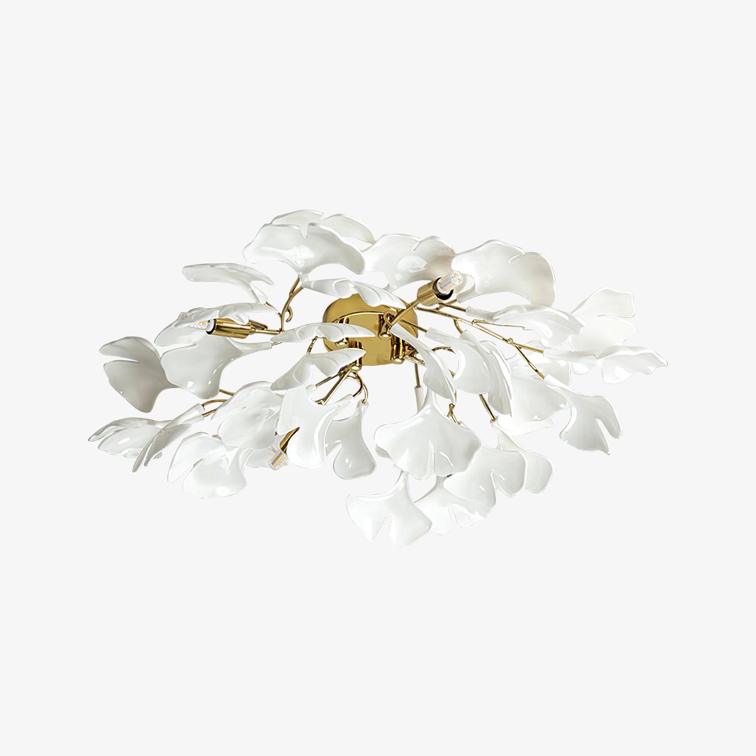 Zephryon | Botanical Ceramic Leaf Cluster Ceiling Light