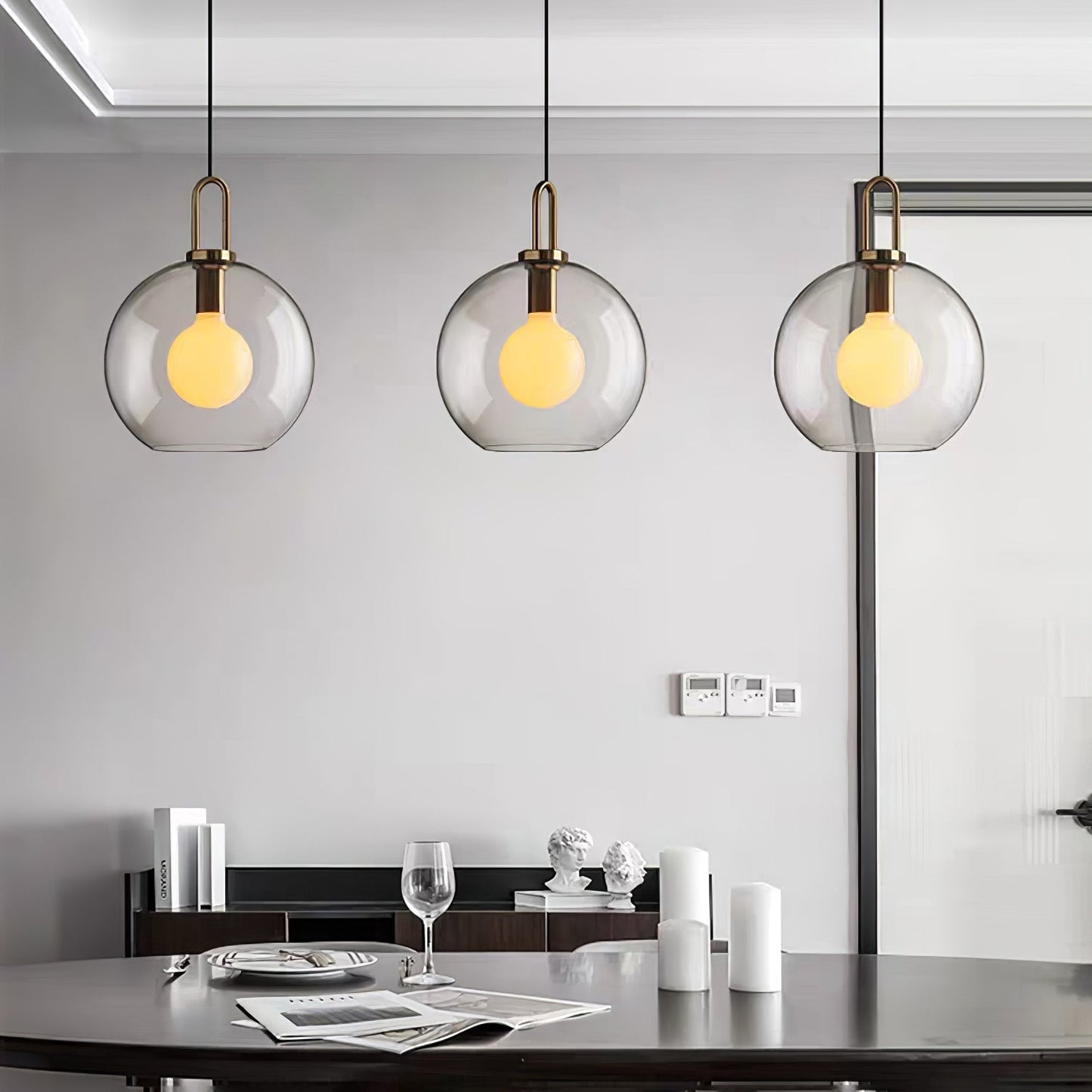 Kyntara | Contemporary Asymmetric Elliptical Glass Pendant Light