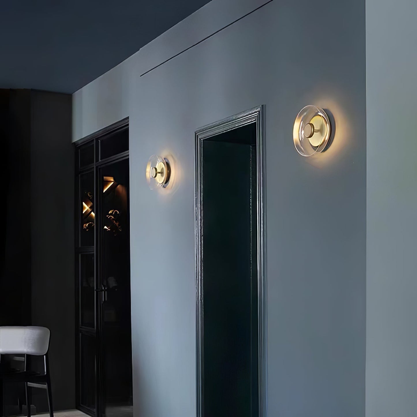 Luvia | Nordic Ribbed Glass Art Deco Wall Light