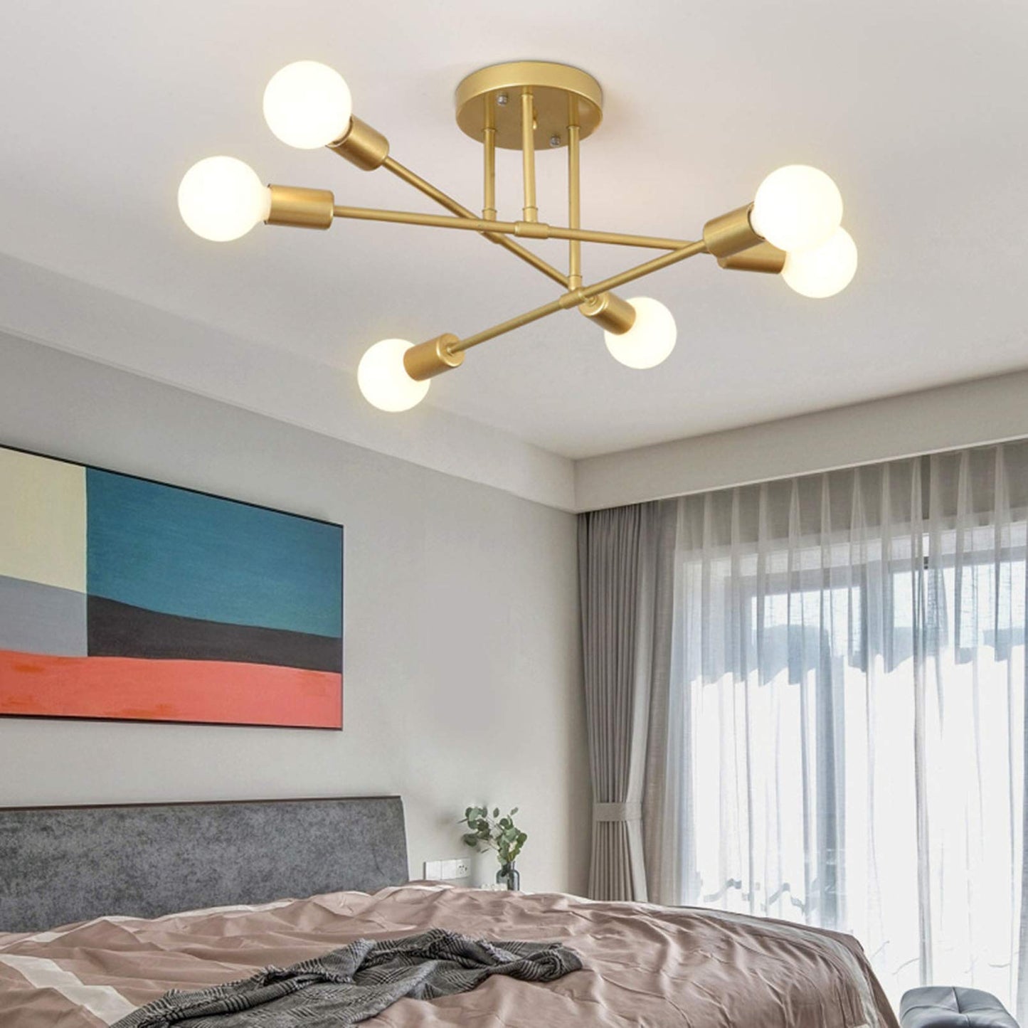 Vesta | Sleek Mid Century Geometric Ceiling Light