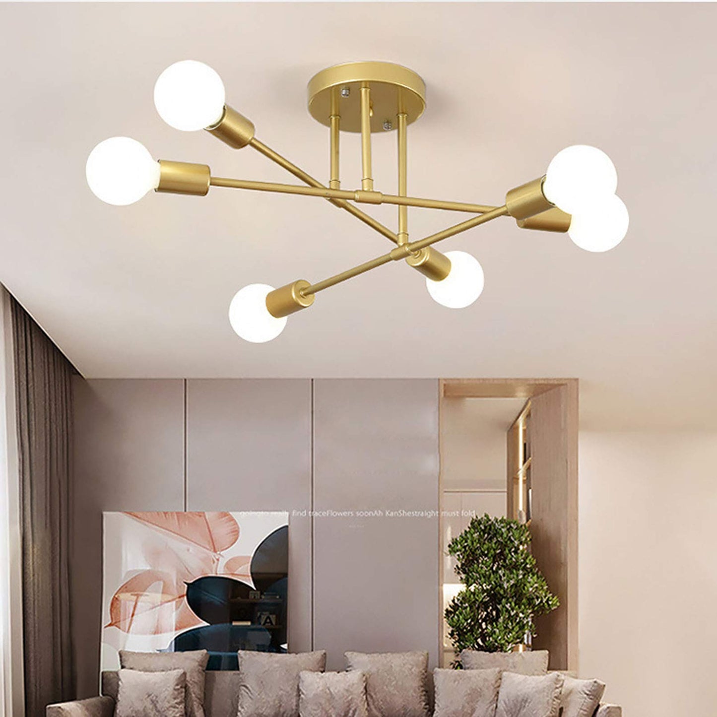 Vesta | Sleek Mid Century Geometric Ceiling Light