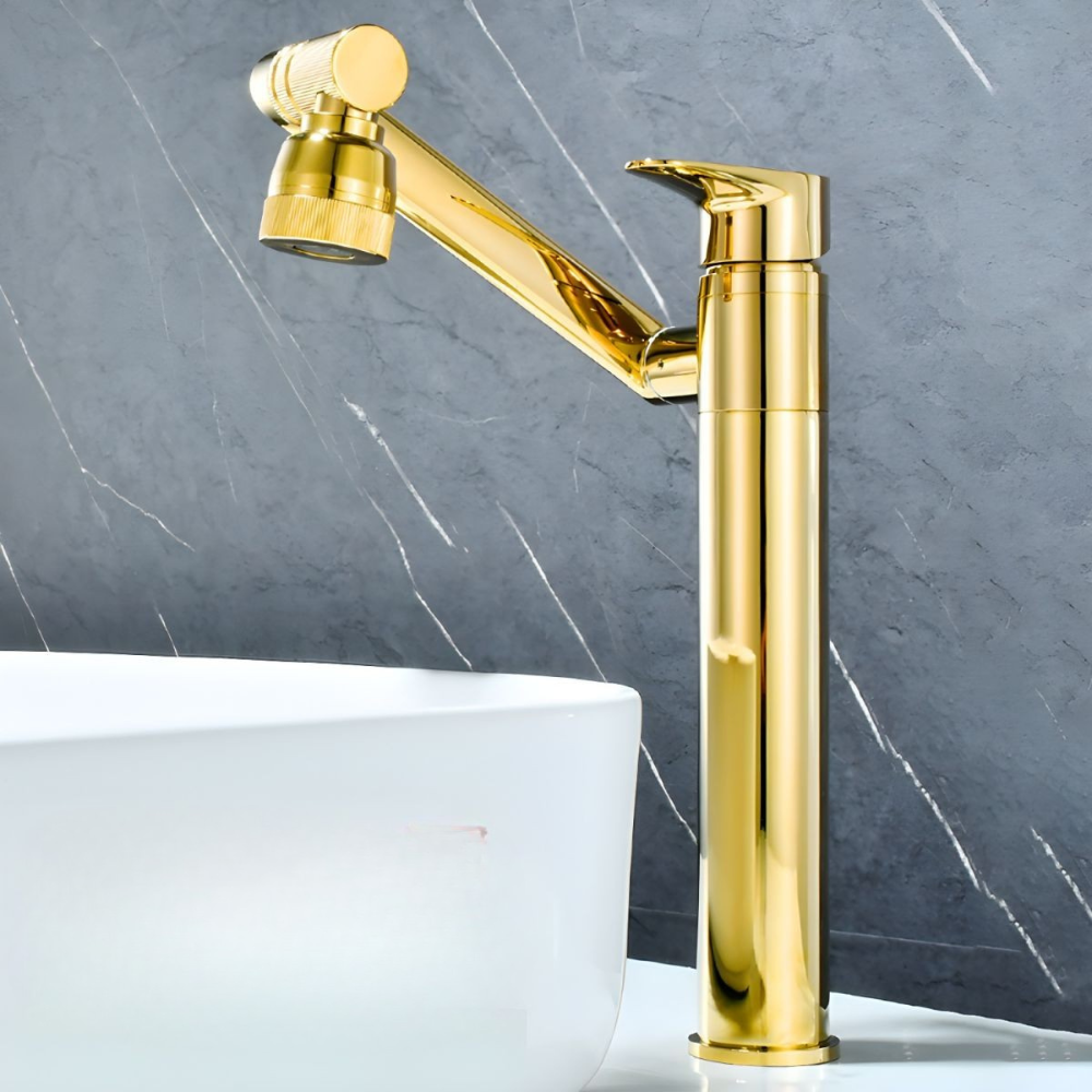 Kyndrill | Modern Articulated Arm Single Lever Bathroom Basin Tap