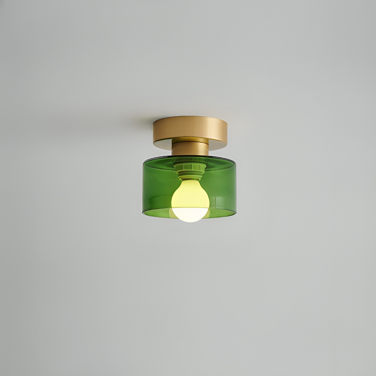 Aurel | Modern Bauhaus Cylindrical Glass Flush Mount Ceiling Light