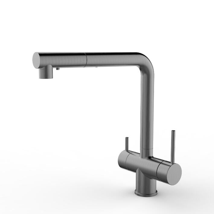 Navunde | Modern L-Shaped Retractable Spout Kitchen Sink Mixer Tap
