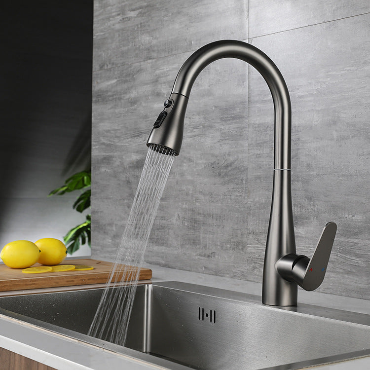 Jorunne | Nordic High Arc Retractable Spout Kitchen Sink Mixer Tap