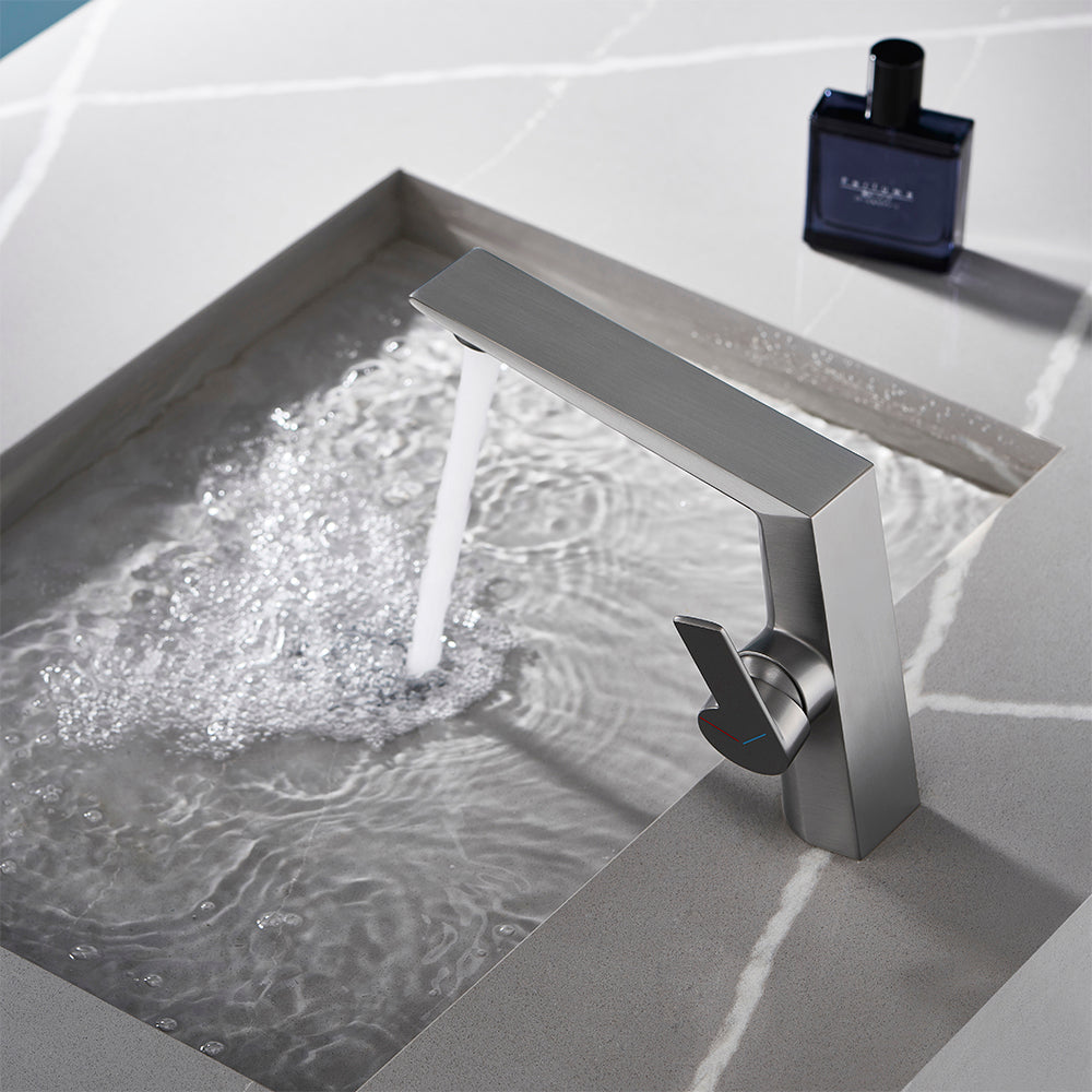 Lindovur | Modern Arched Profile Smart Touch Vessel Bathroom Sink Tap