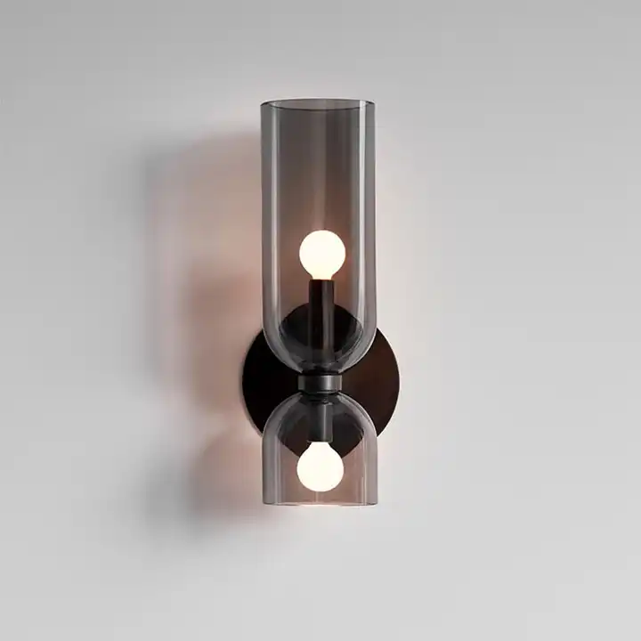 Vaelora | Cylindrical Fluted Glass Vertical Column Wall Light