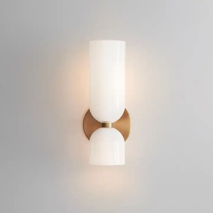 Vaelora | Cylindrical Fluted Glass Vertical Column Wall Light