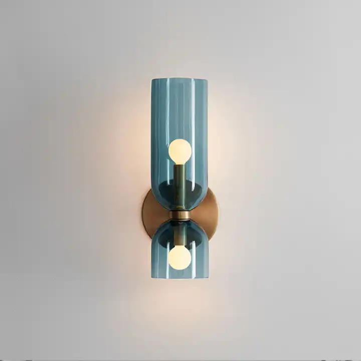 Vaelora | Cylindrical Fluted Glass Vertical Column Wall Light