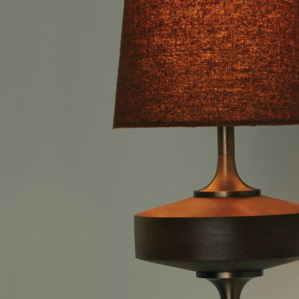 Alavari | Antique Brass Scalloped Silhouette Fabric Wall Light