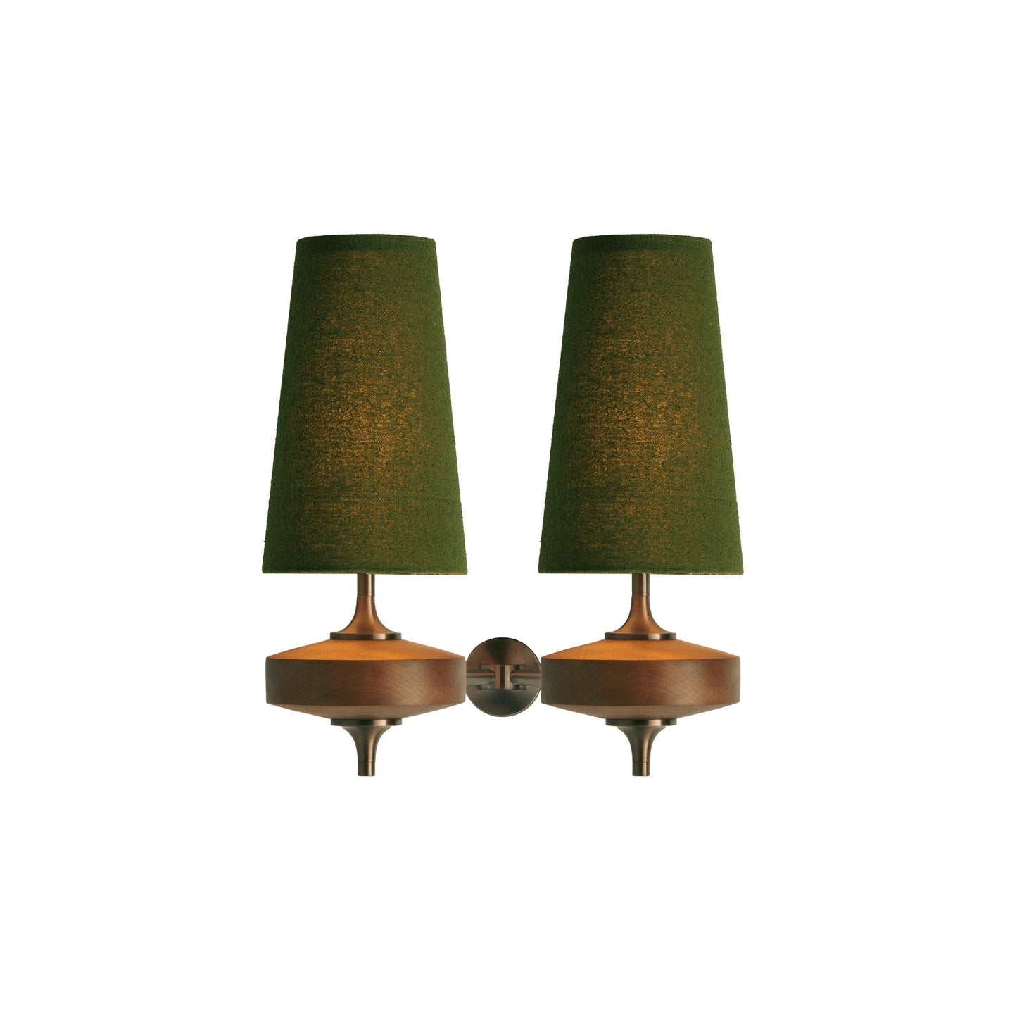 Alavari | Antique Brass Scalloped Silhouette Fabric Wall Light