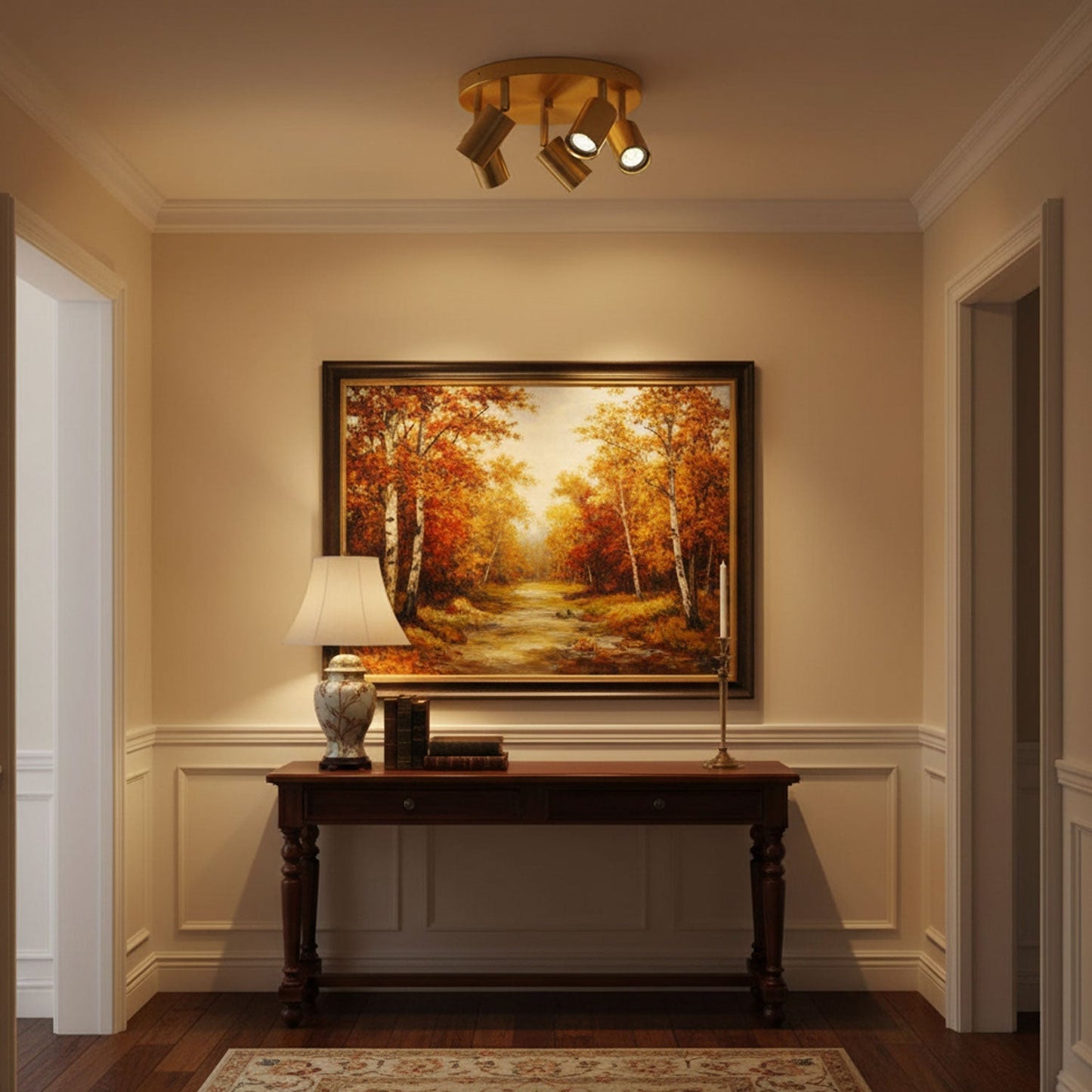 Kelspron | Barrel Silhouette Rustic Geometry Multi Light Spotlight Ceiling Light