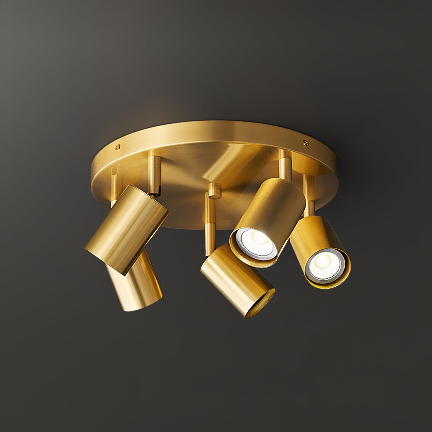 Kelspron | Barrel Silhouette Rustic Geometry Multi Light Spotlight Ceiling Light