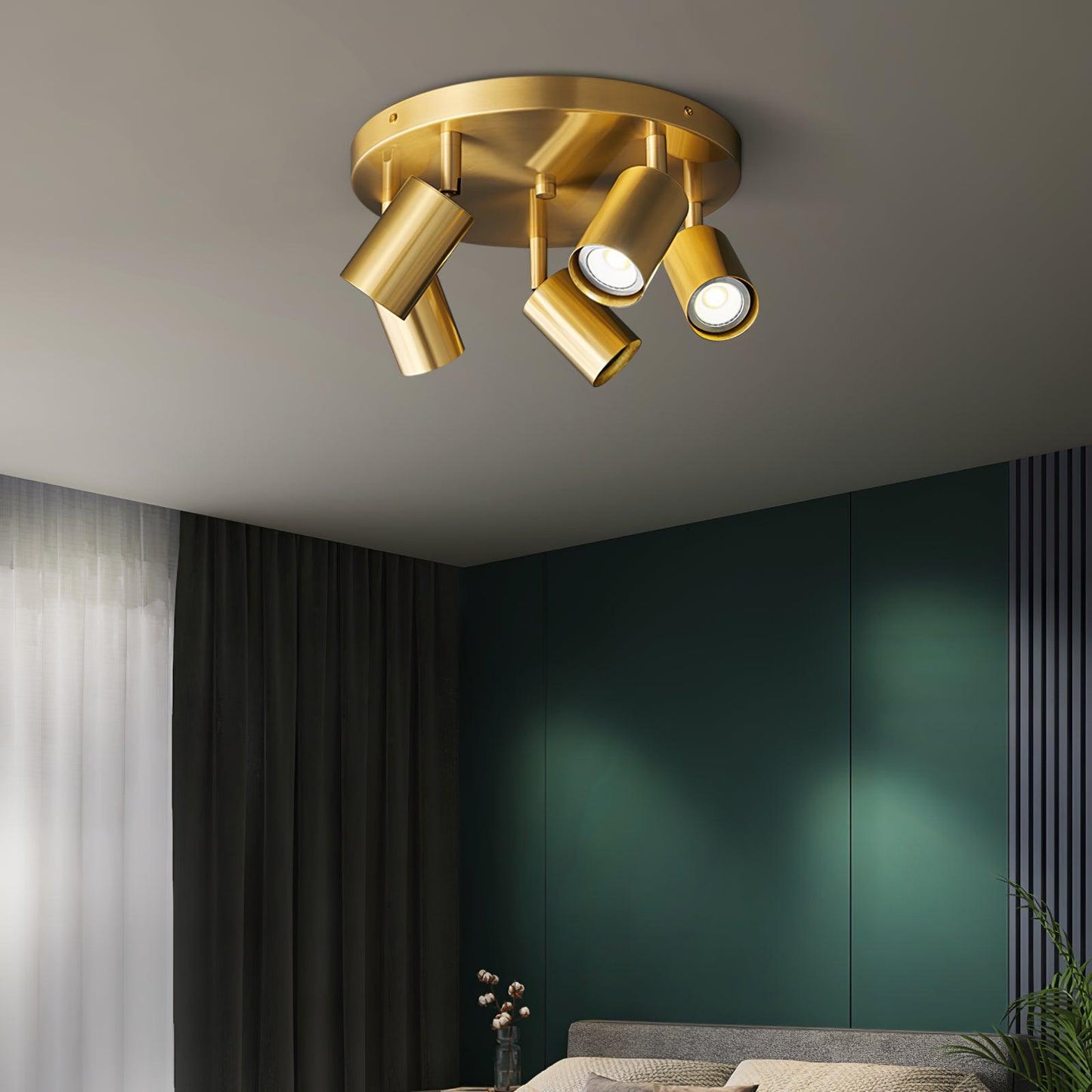 Kelspron | Barrel Silhouette Rustic Geometry Multi Light Spotlight Ceiling Light