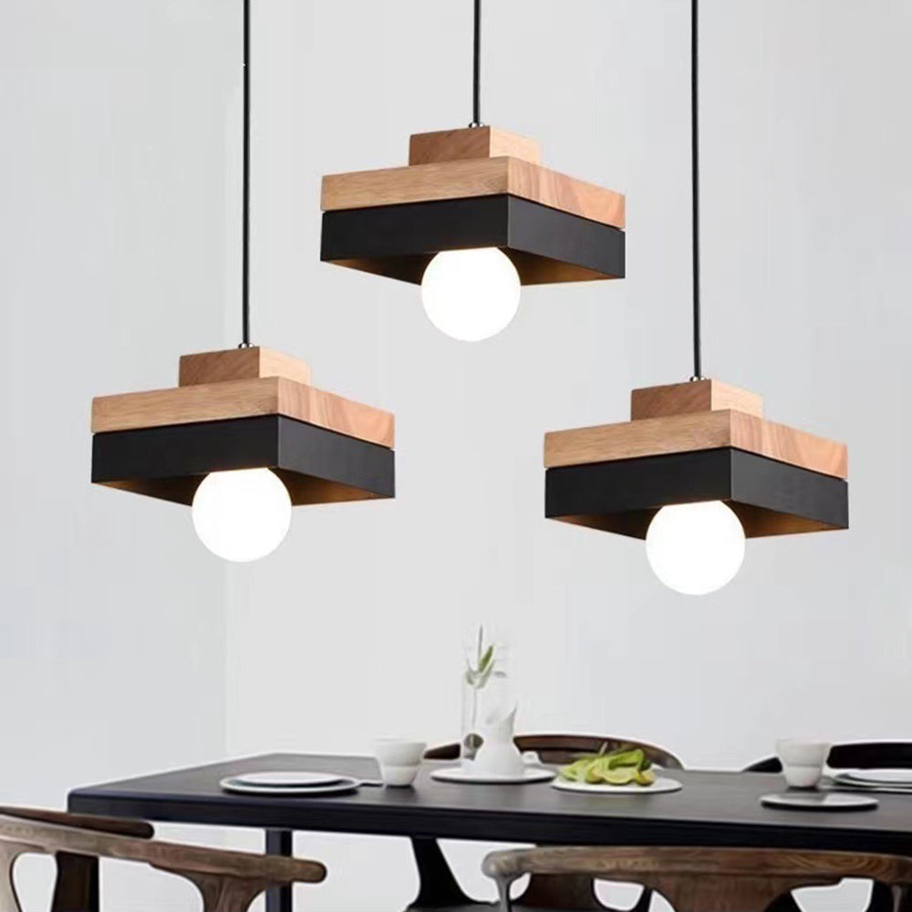 Valdorina | Nordic Minimalist Geometric Wooden Pendant Light