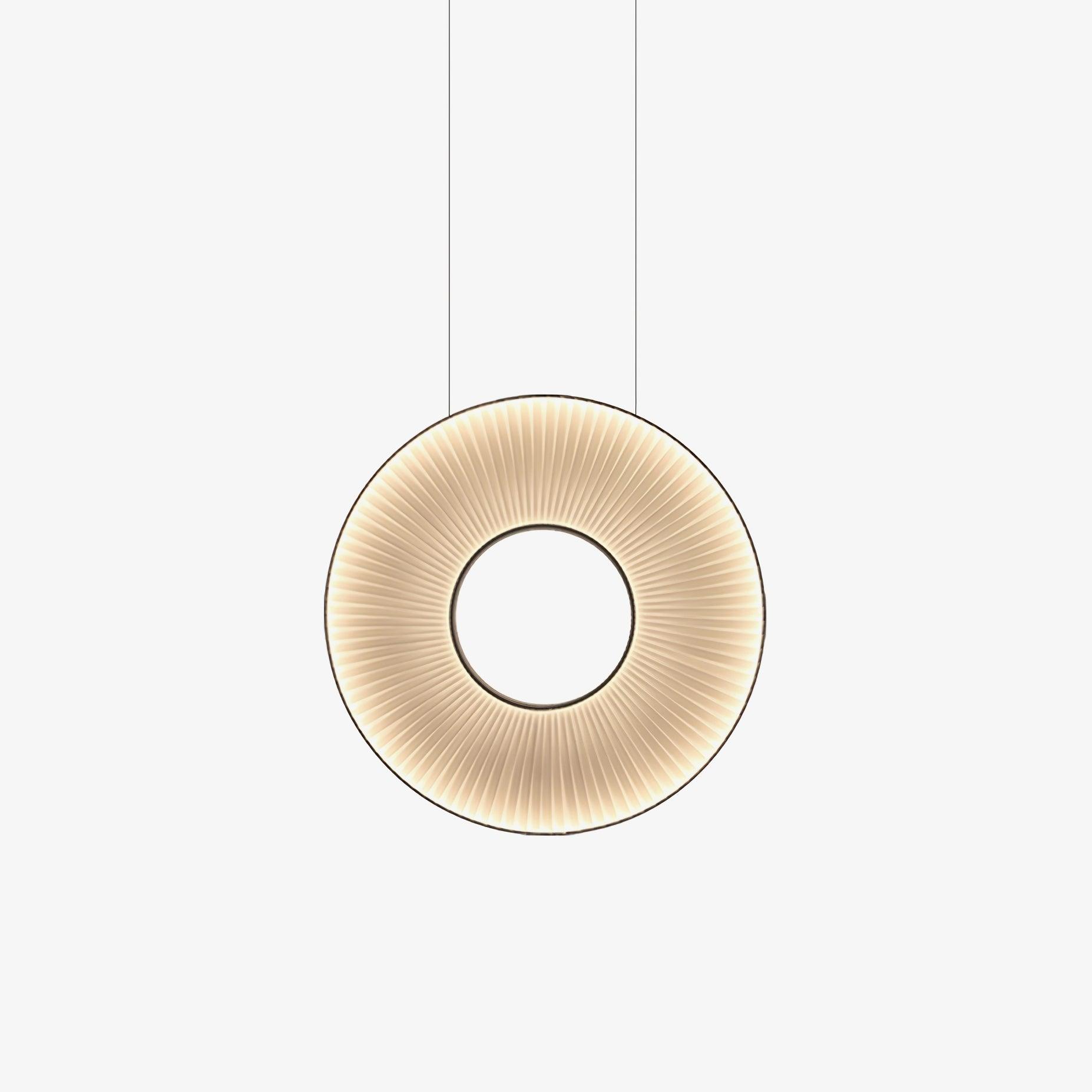 Elvandar | Pleated Fabric Architectural Floating Pendant Light