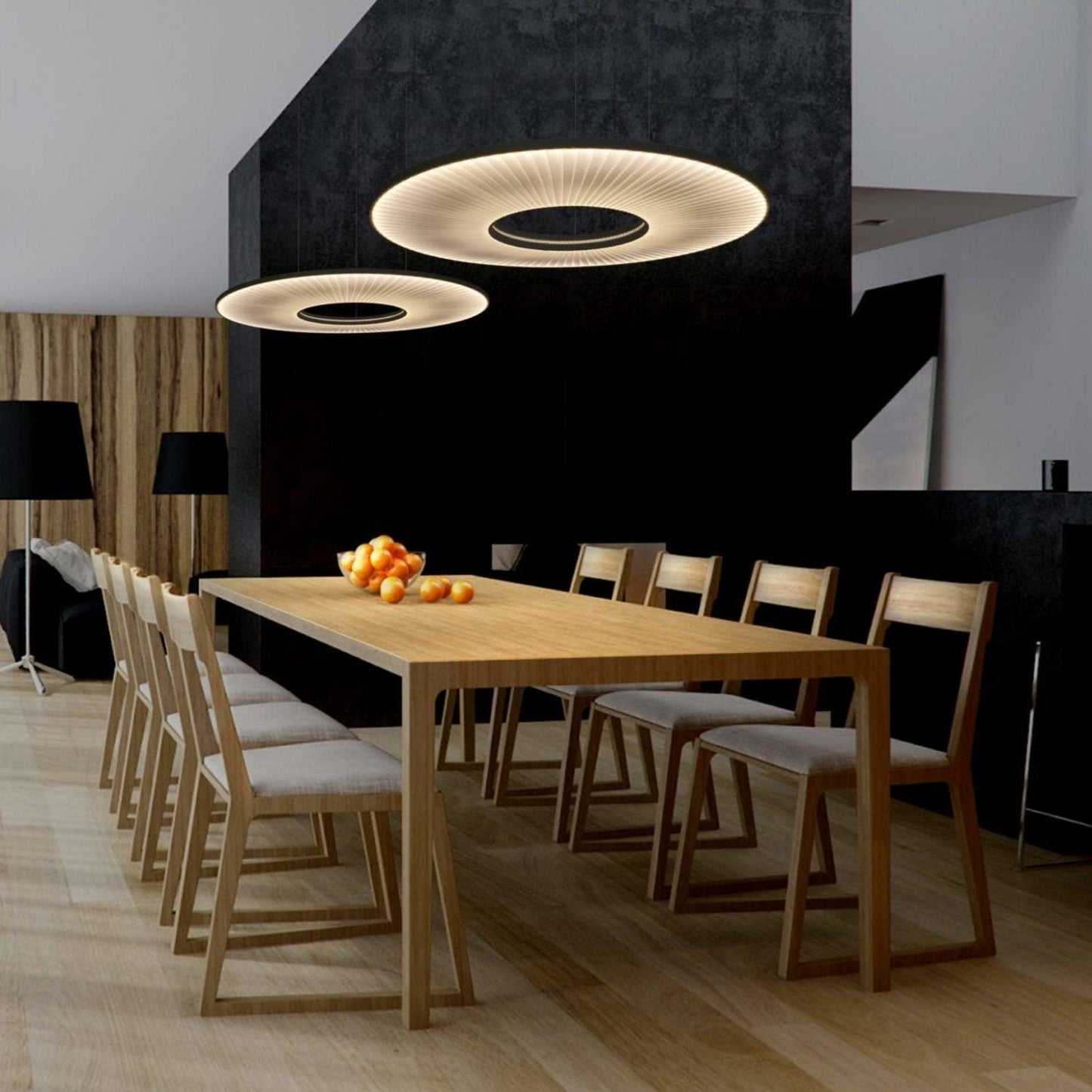 Elvandar | Pleated Fabric Architectural Floating Pendant Light