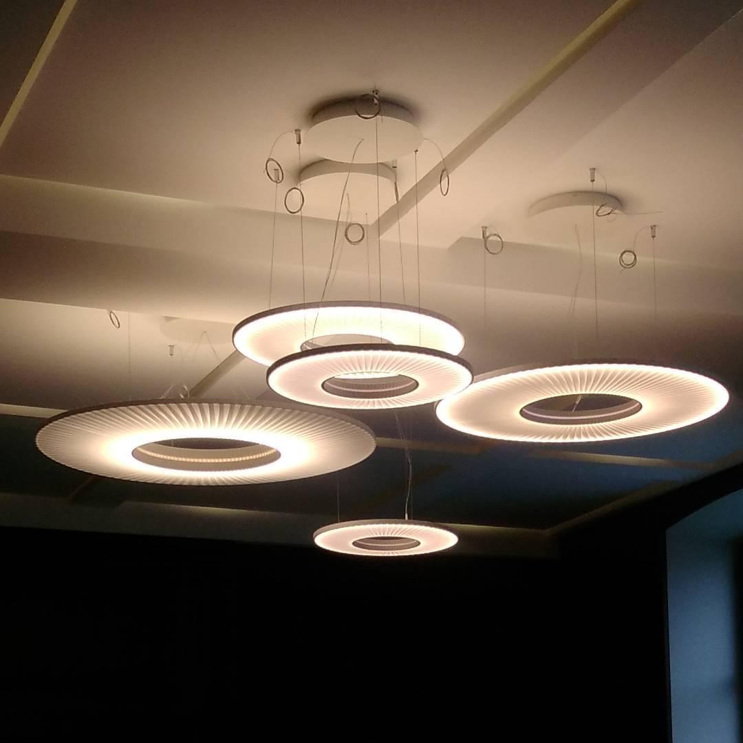 Elvandar | Pleated Fabric Architectural Floating Pendant Light