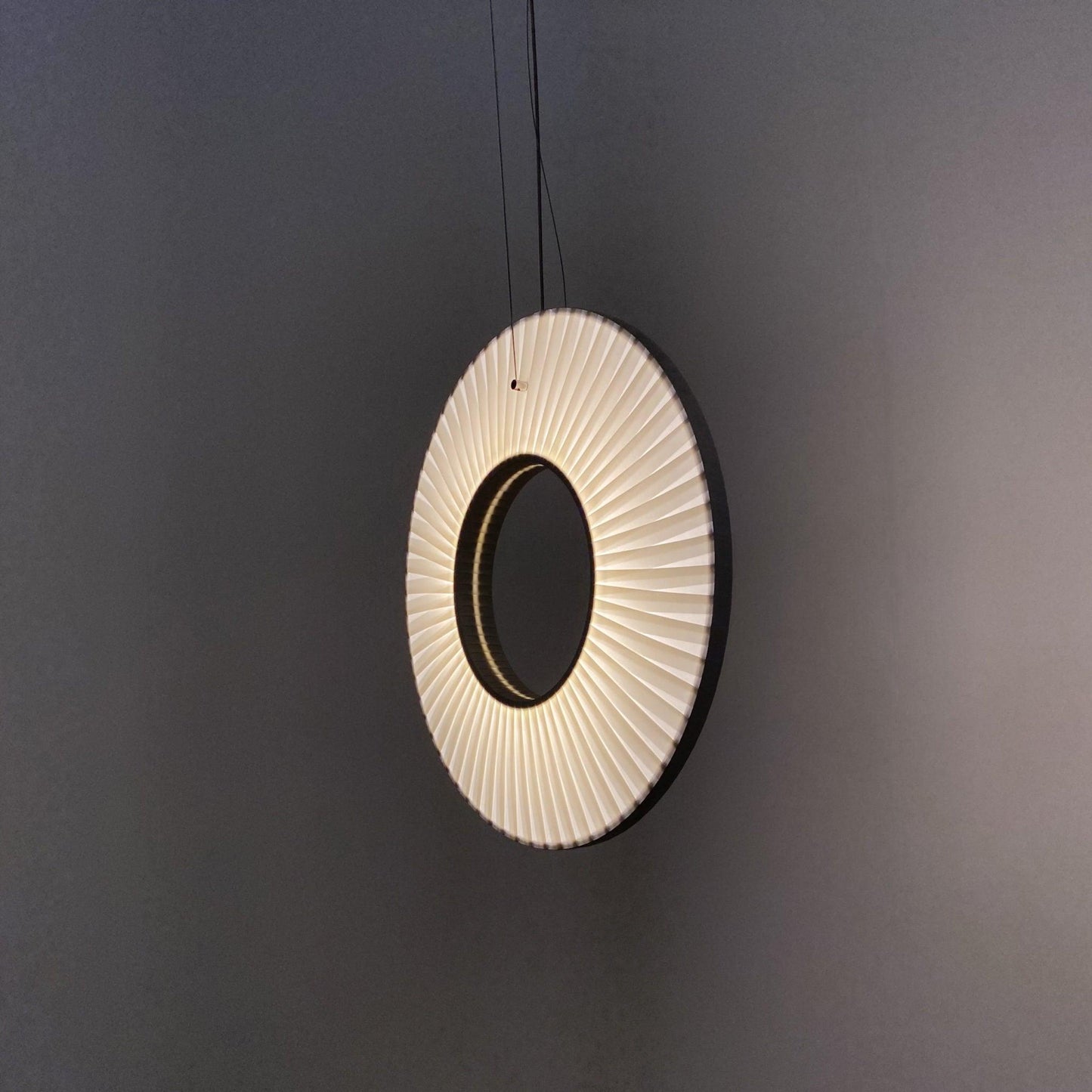 Elvandar | Pleated Fabric Architectural Floating Pendant Light