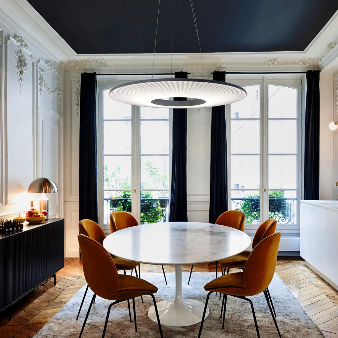 Elvandar | Pleated Fabric Architectural Floating Pendant Light