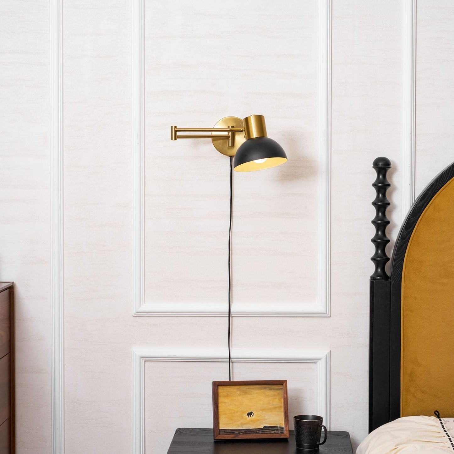 Kelsigore | Minimalist Swing Arm Rotatable Geometric Functional Wall Light
