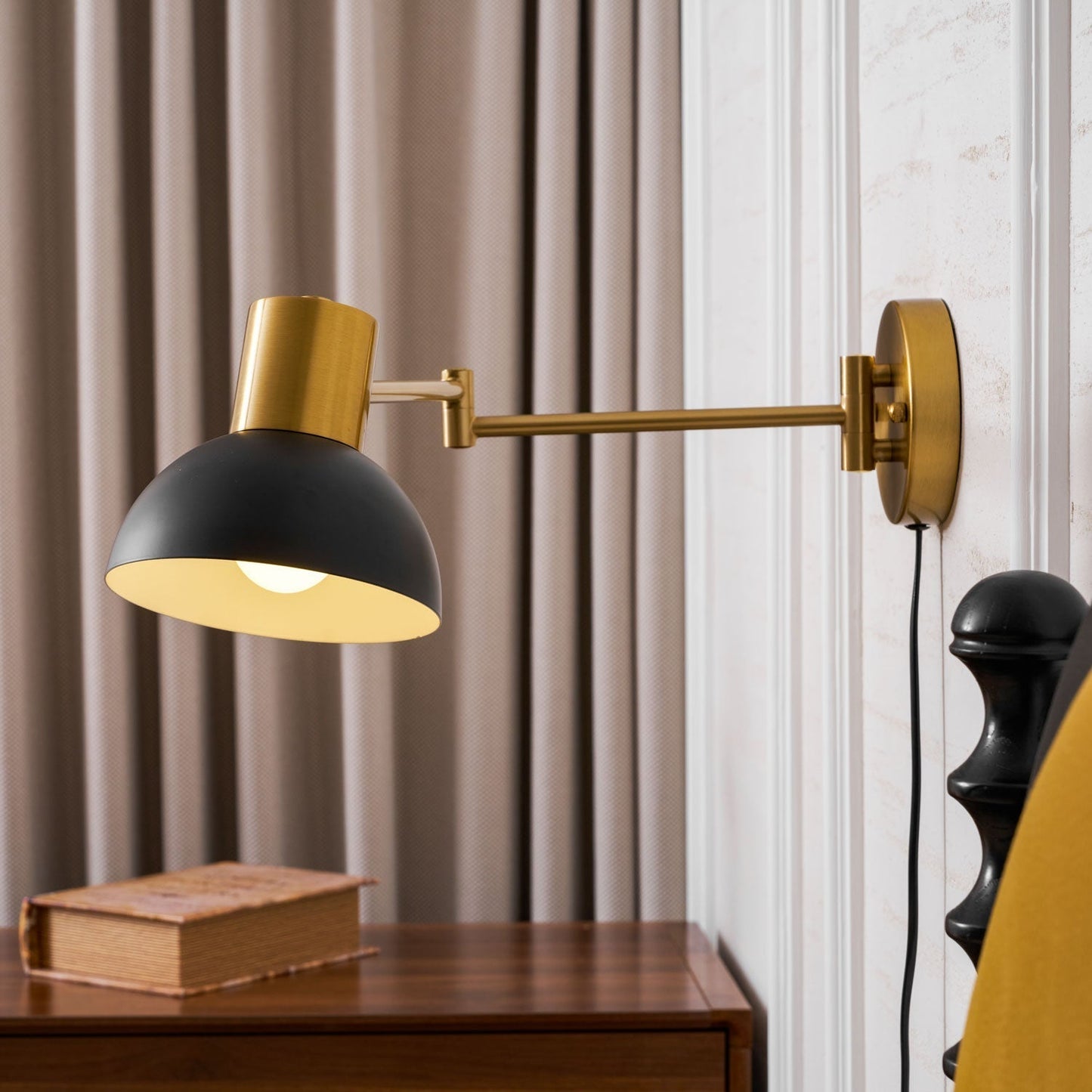 Kelsigore | Minimalist Swing Arm Rotatable Geometric Functional Wall Light