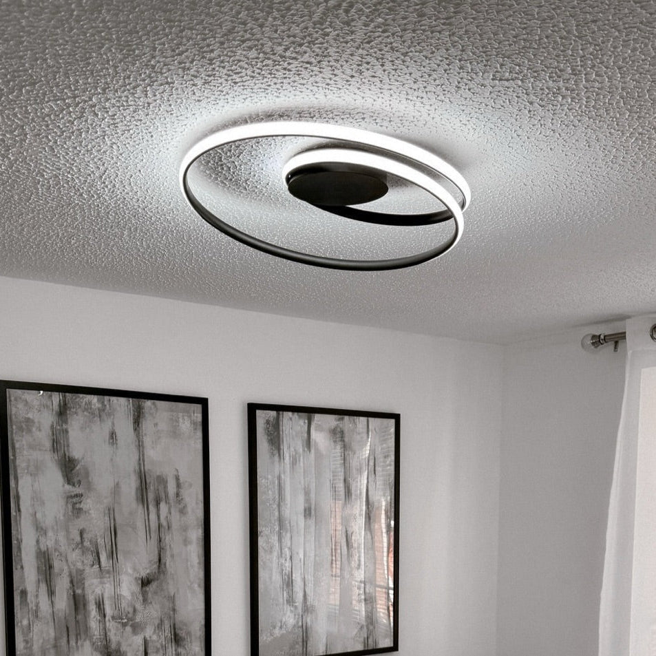 Spira | Sleek Minimalist Spiral Ring Flush Mount Ceiling Light
