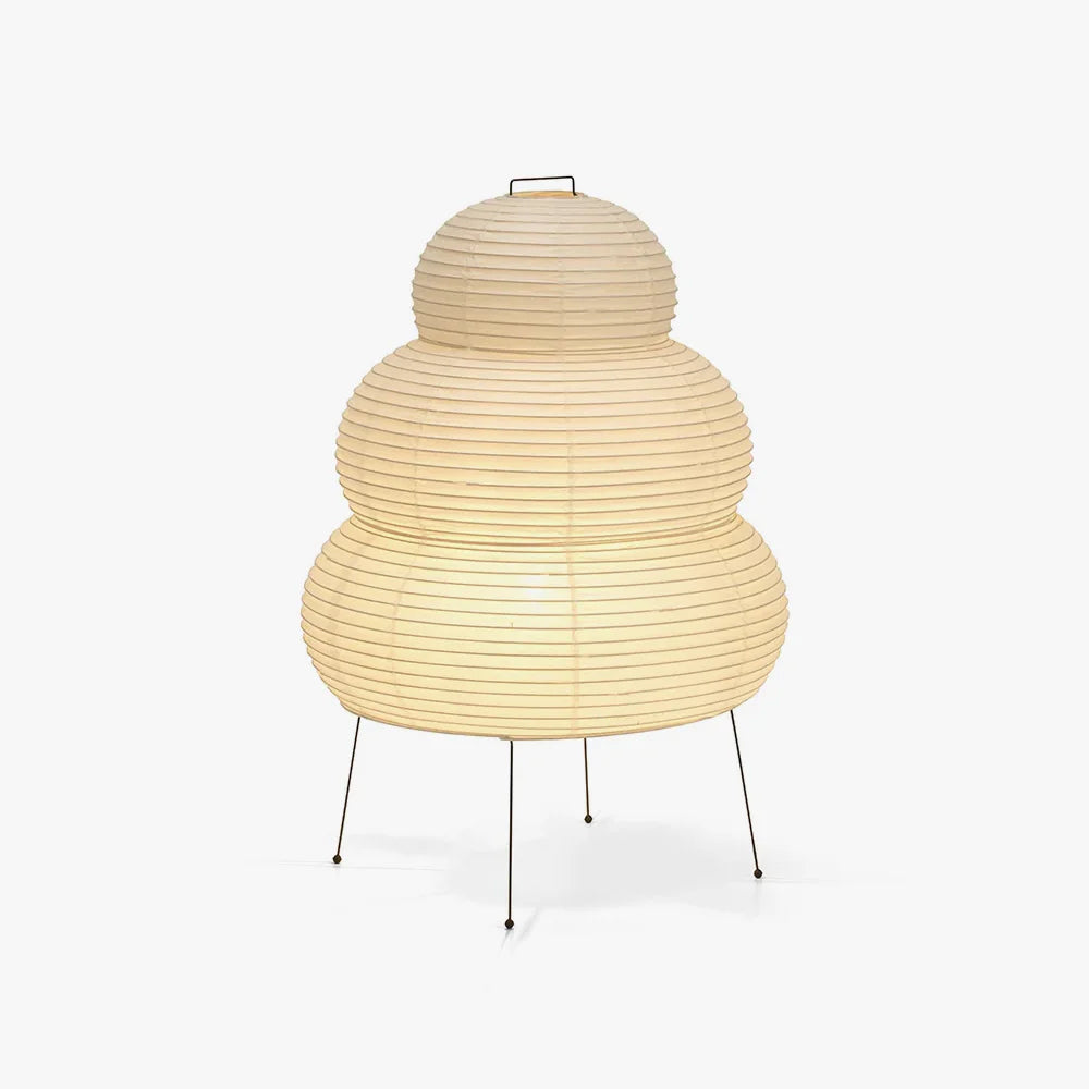 Kryntaleo | Japanese Ribbed Bamboo Silhouette Oriental Accent Table Lamp