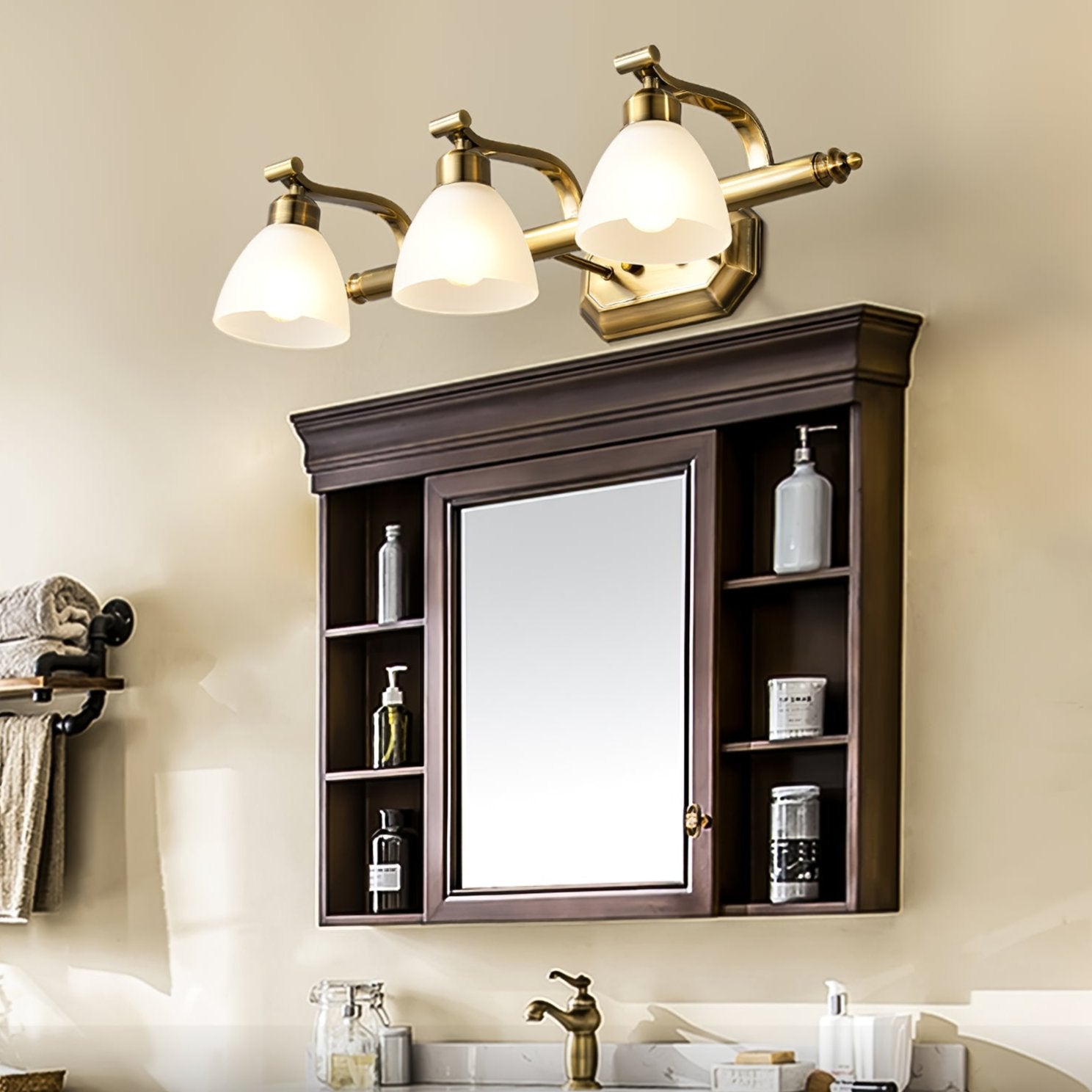 Luvidior | Scalloped Ribbed Glass Arched Frame Luxury Wall Light