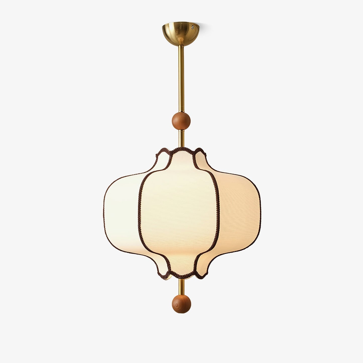 Kendrovy | Ribbed Fabric Lantern Silhouette Ceiling Pendant Light