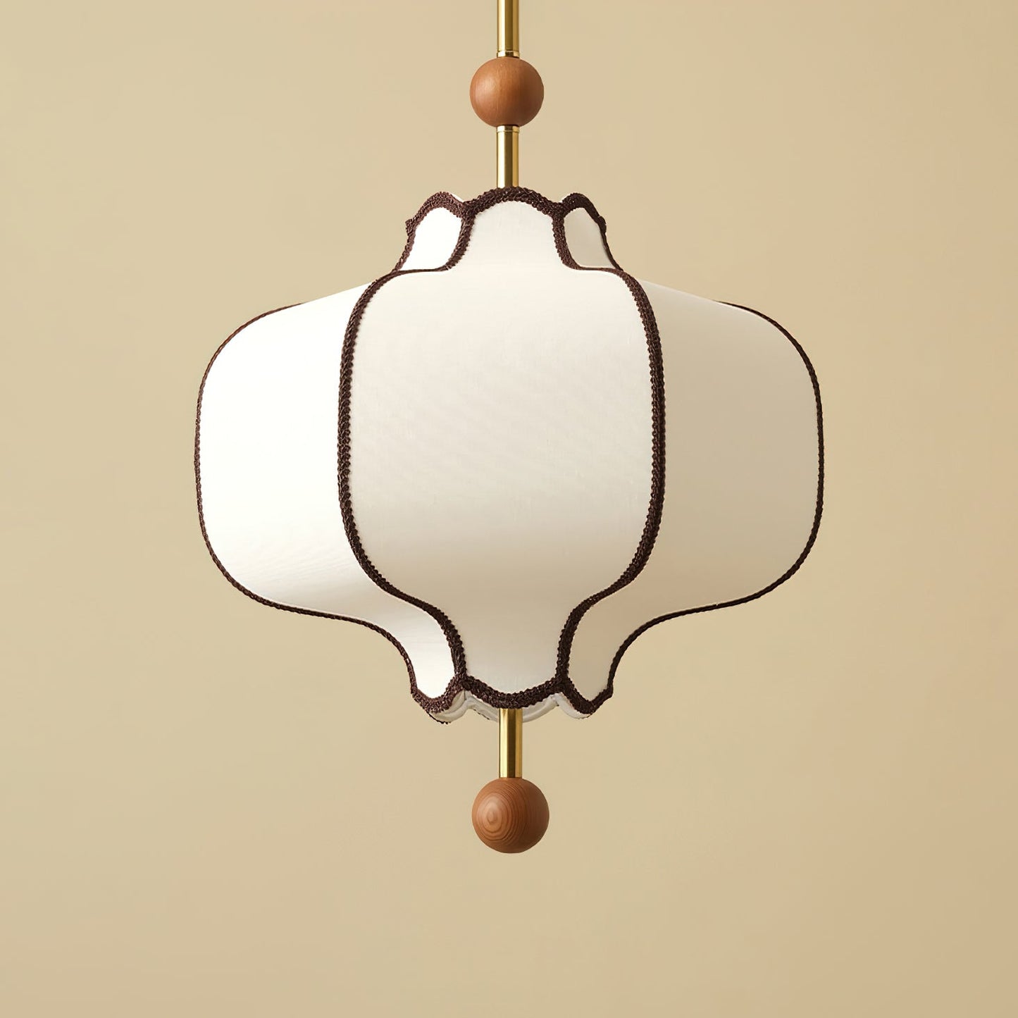 Kendrovy | Ribbed Fabric Lantern Silhouette Ceiling Pendant Light