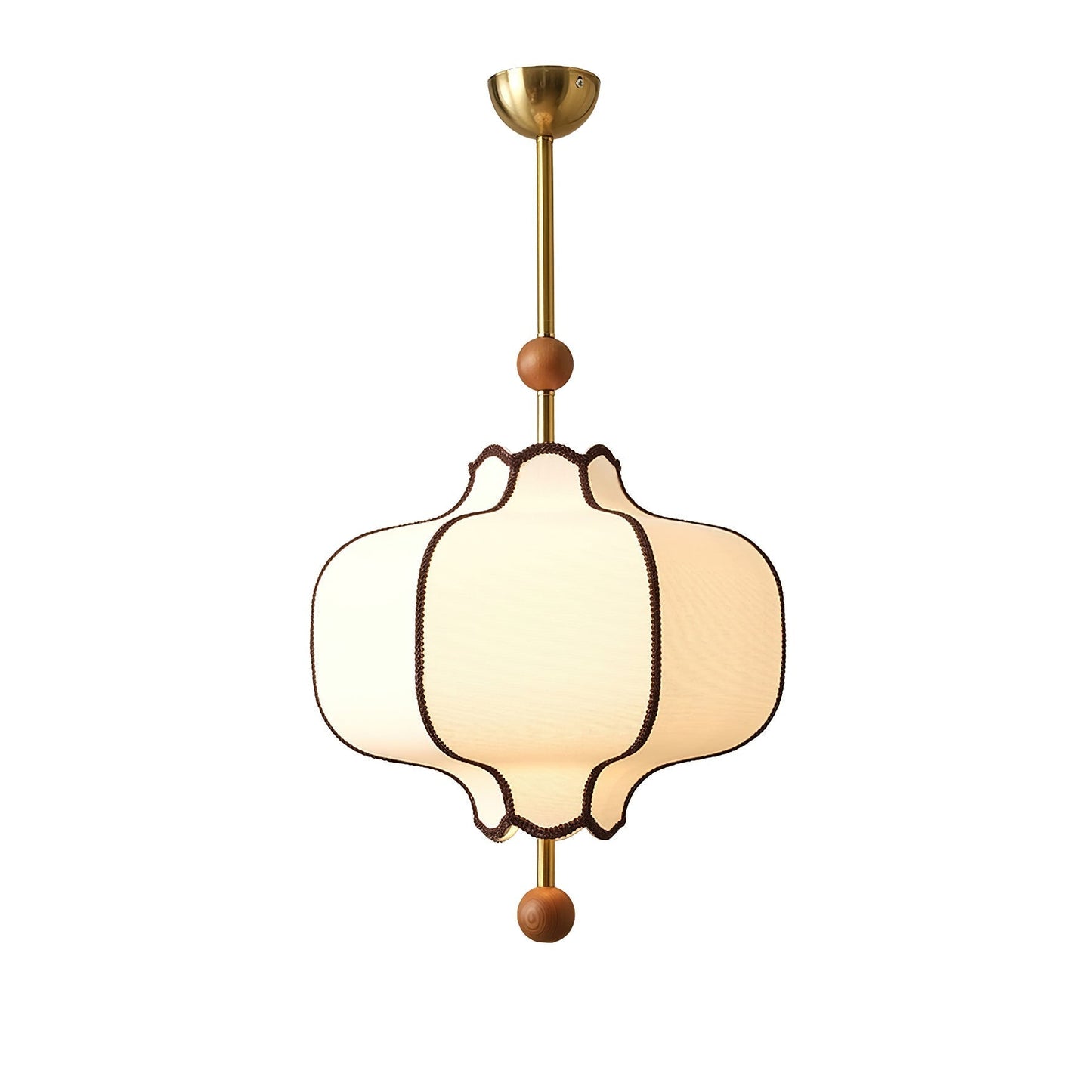 Kendrovy | Ribbed Fabric Lantern Silhouette Ceiling Pendant Light