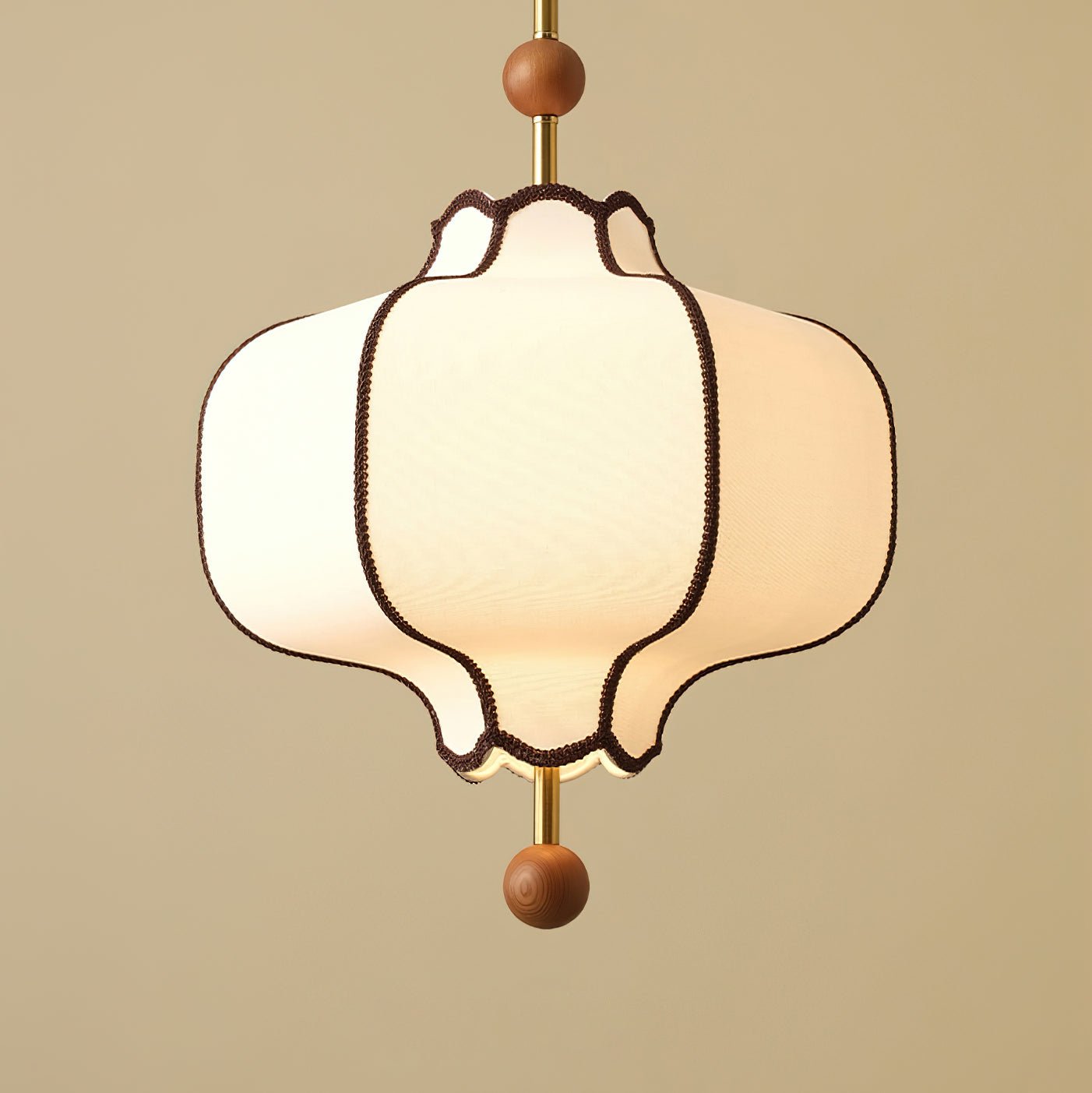 Kendrovy | Ribbed Fabric Lantern Silhouette Ceiling Pendant Light