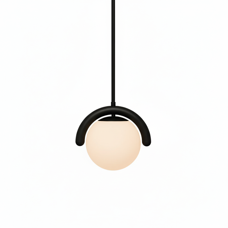 Cora | Art Nouveau Curved Tube Glass Globe Pendant Light Chandelier