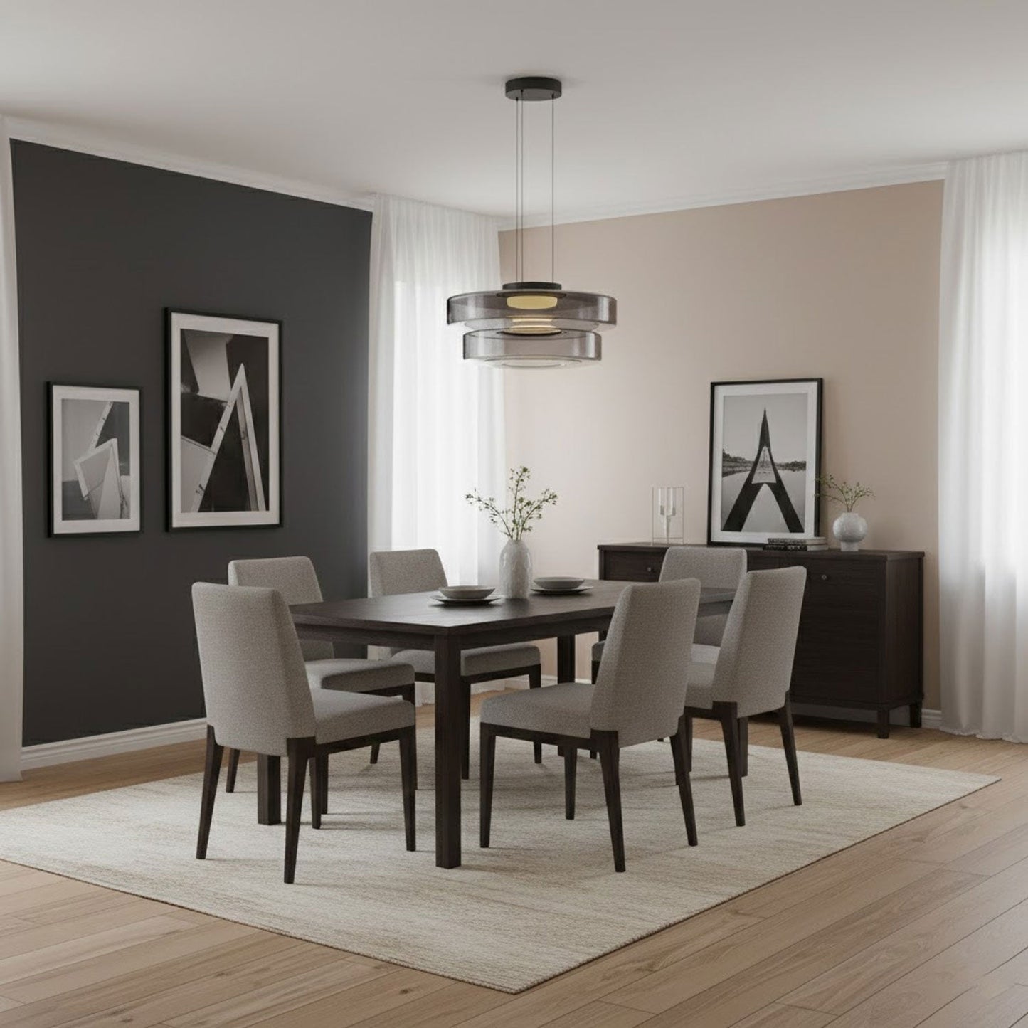 Kyntalor | Tiered Circular Artistic Glass Pendant Light