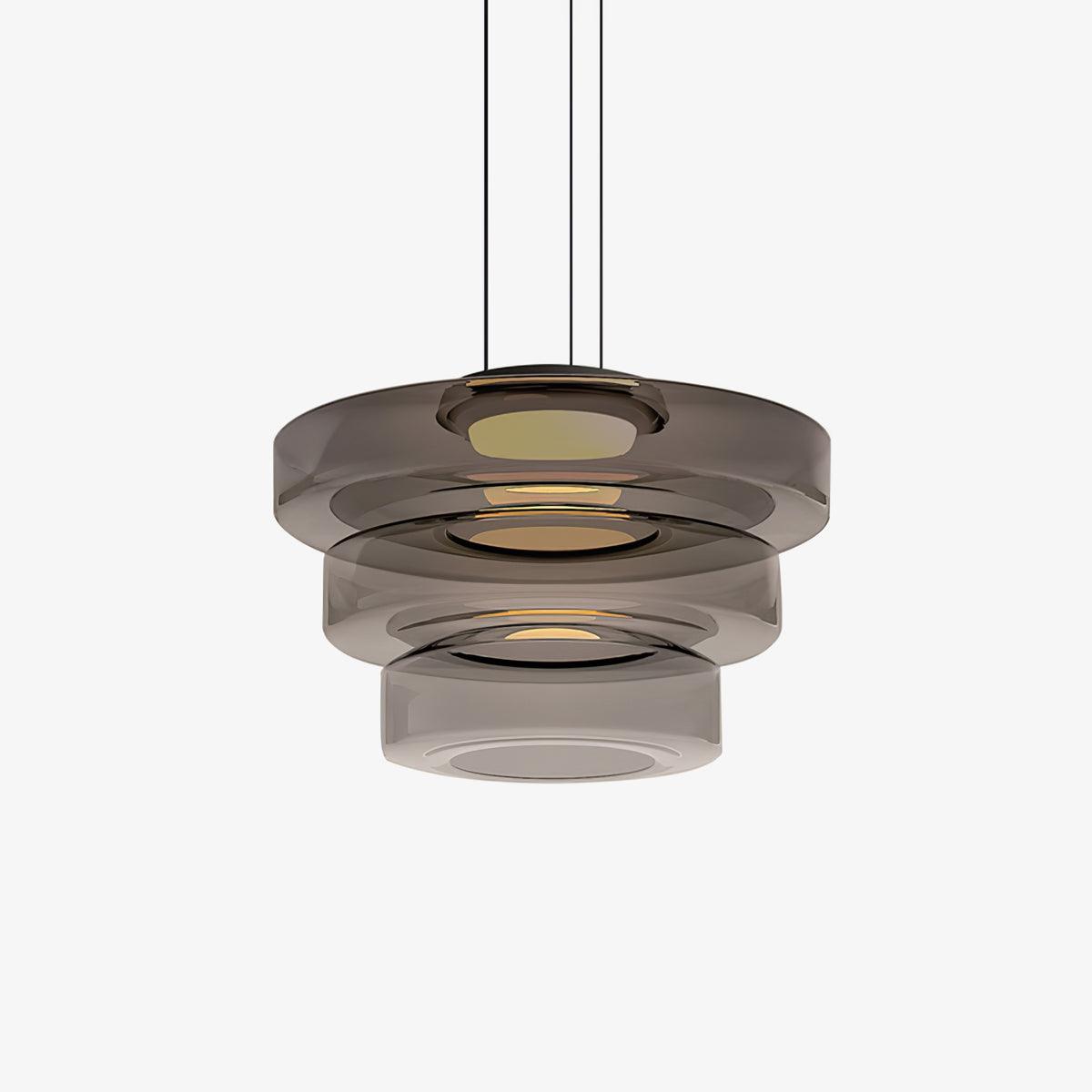 Kyntalor | Tiered Circular Artistic Glass Pendant Light