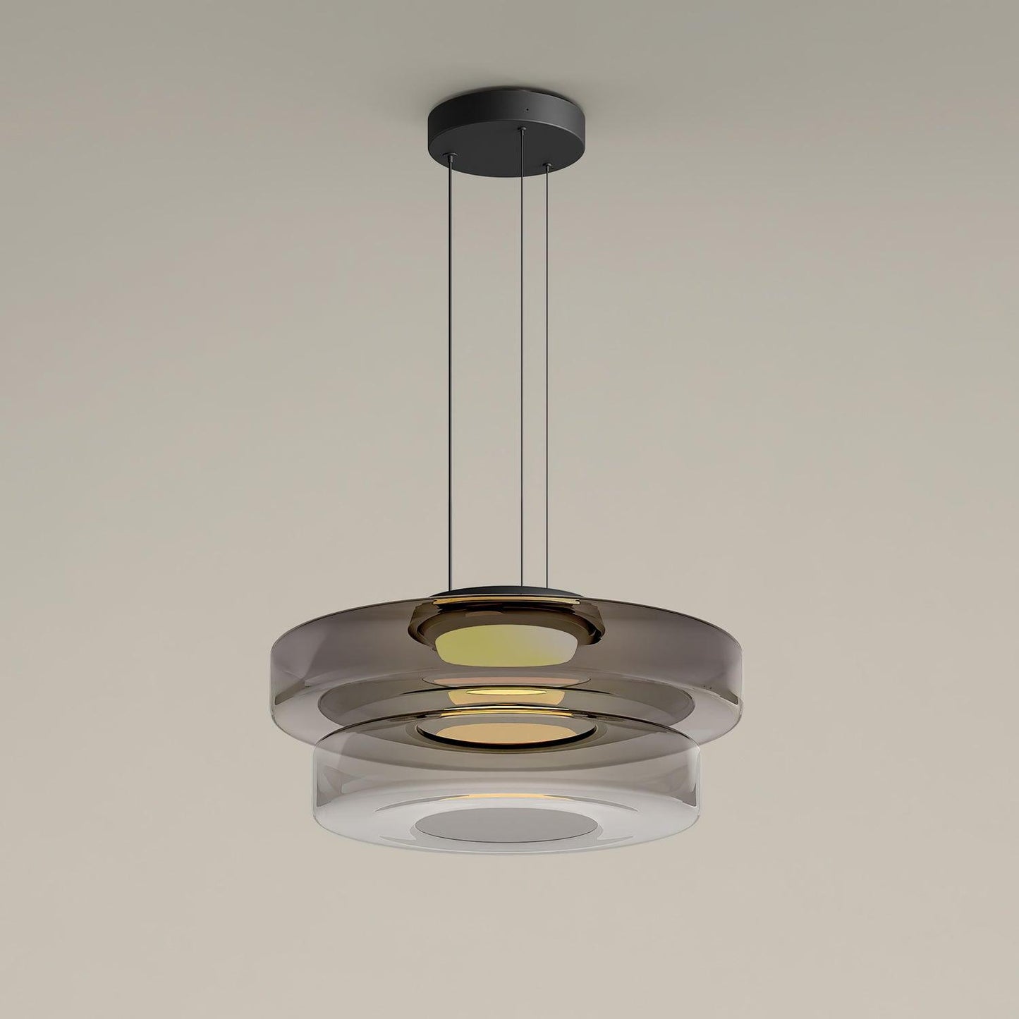 Kyntalor | Tiered Circular Artistic Glass Pendant Light