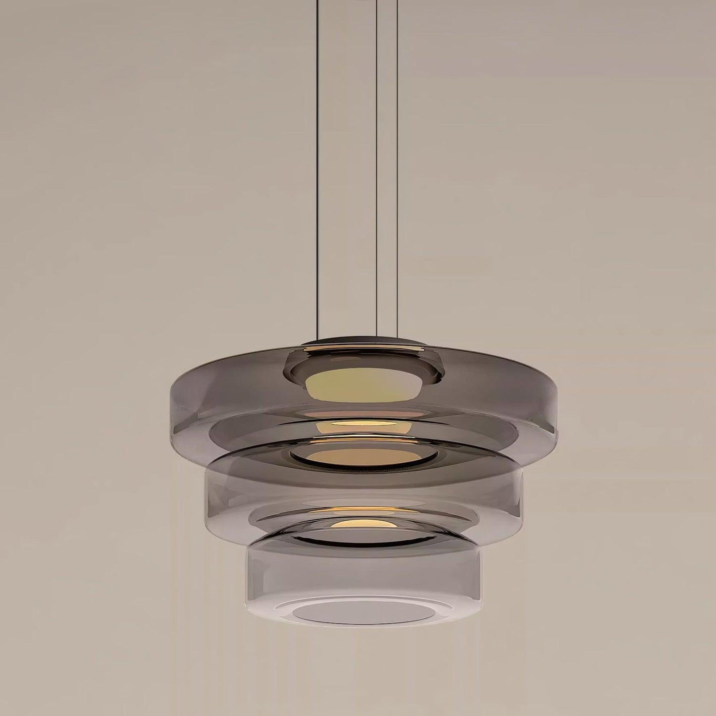 Kyntalor | Tiered Circular Artistic Glass Pendant Light