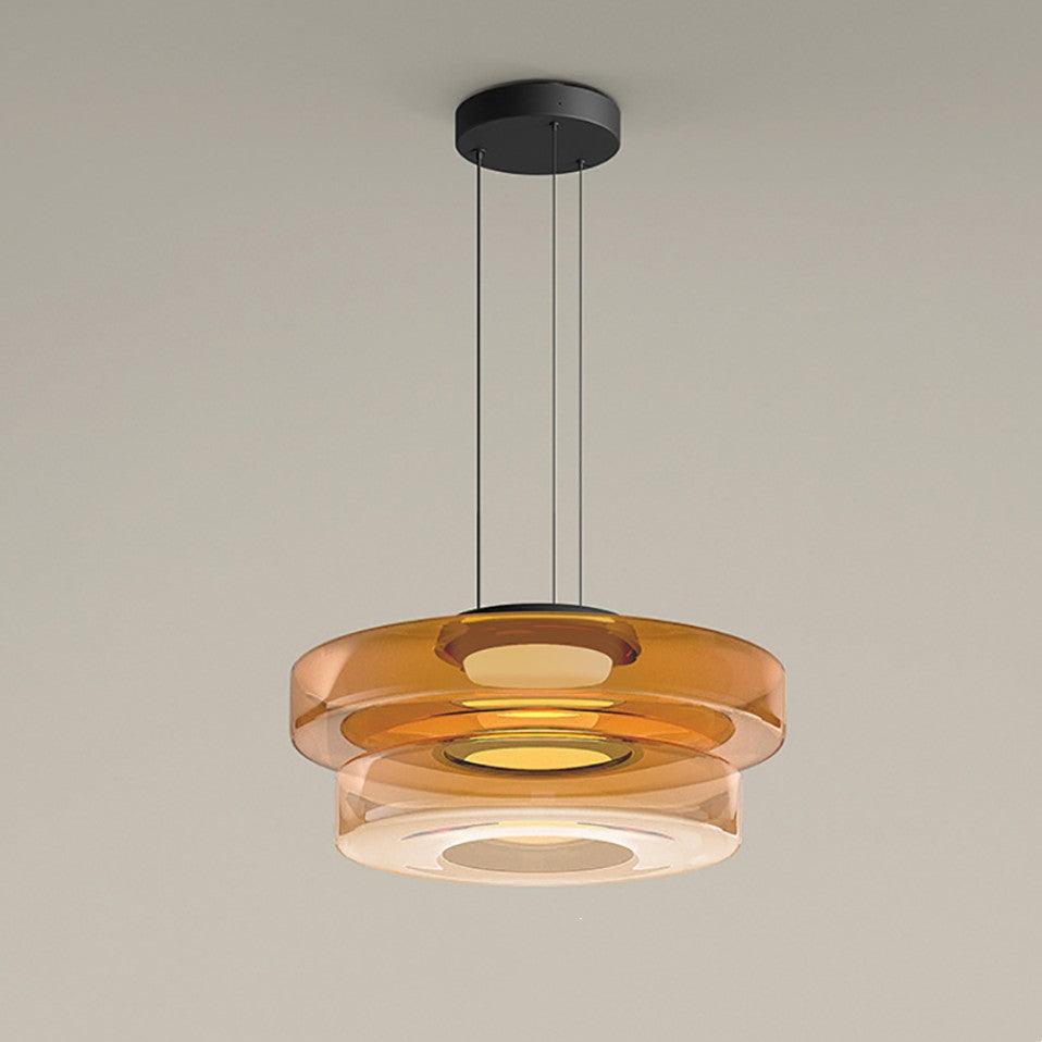 Kyntalor | Tiered Circular Artistic Glass Pendant Light