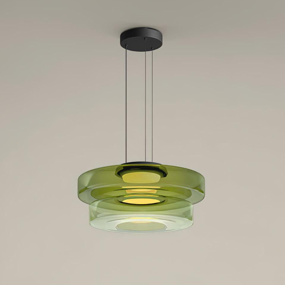 Kyntalor | Tiered Circular Artistic Glass Pendant Light