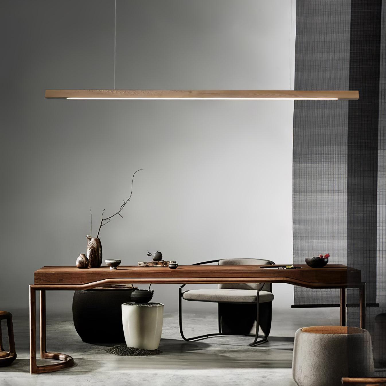 Arlod | Minimalist Scandinavian Rectangular Wooden Pendant Light