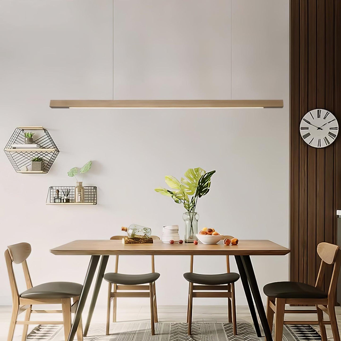 Arlod | Minimalist Scandinavian Rectangular Wooden Pendant Light