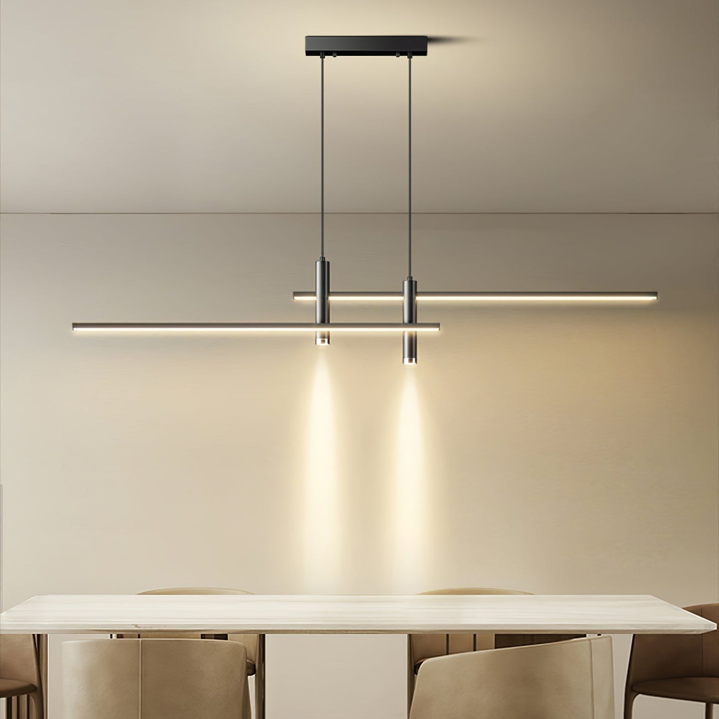 Solvorn | Linear Minimalist Cylindrical Spotlight Pendant Light