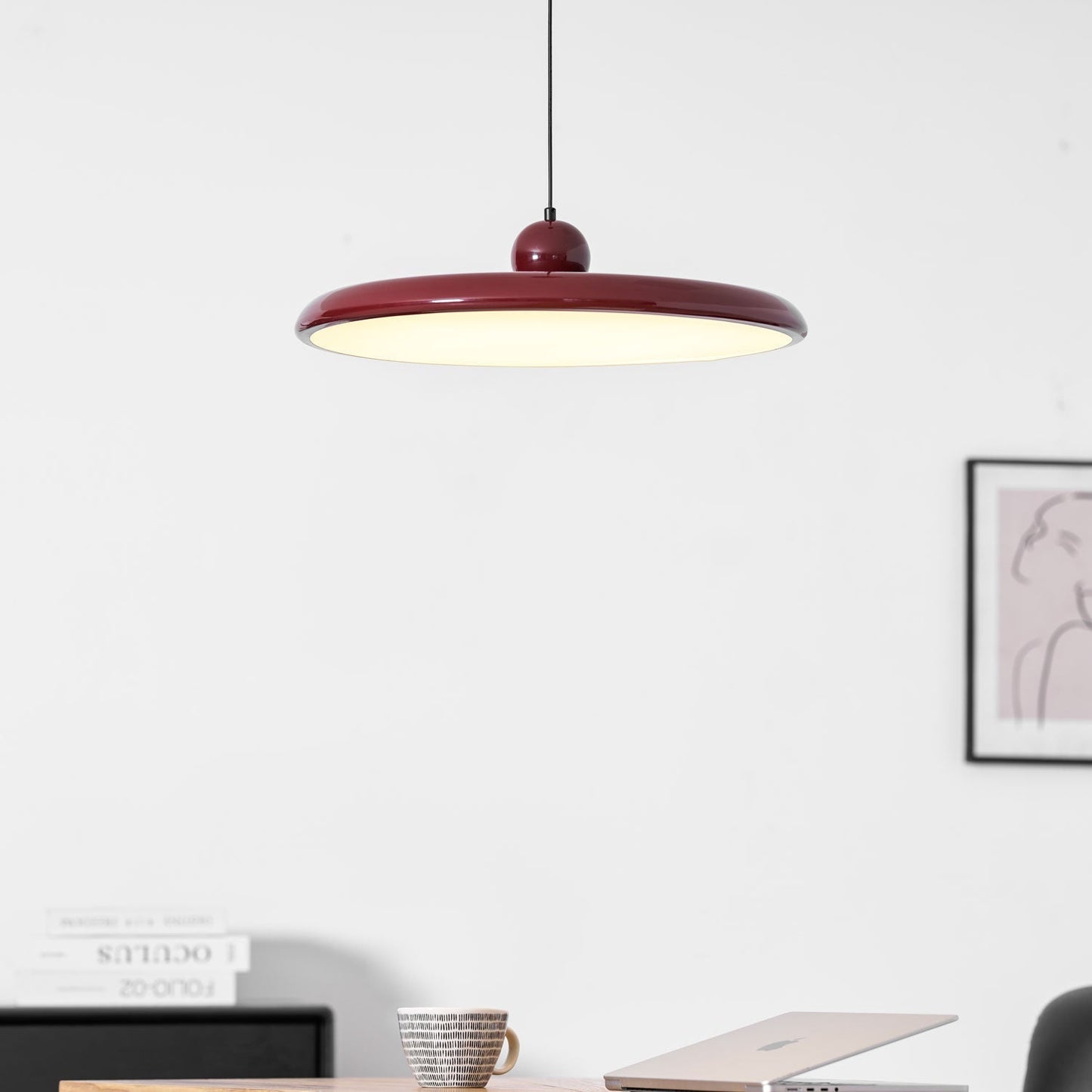 Belvador | Geometric Circular Silhouette Floating Pendant Light