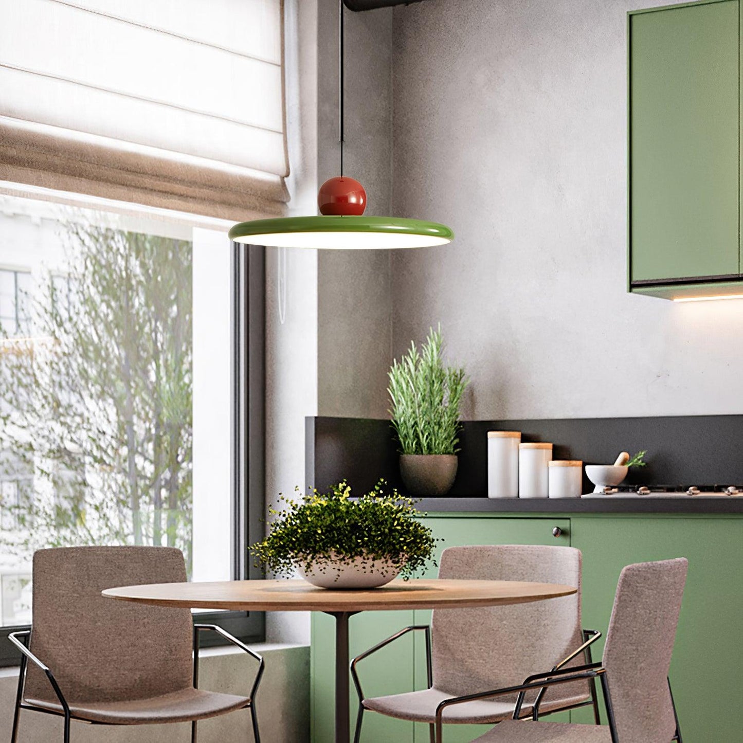 Belvador | Geometric Circular Silhouette Floating Pendant Light
