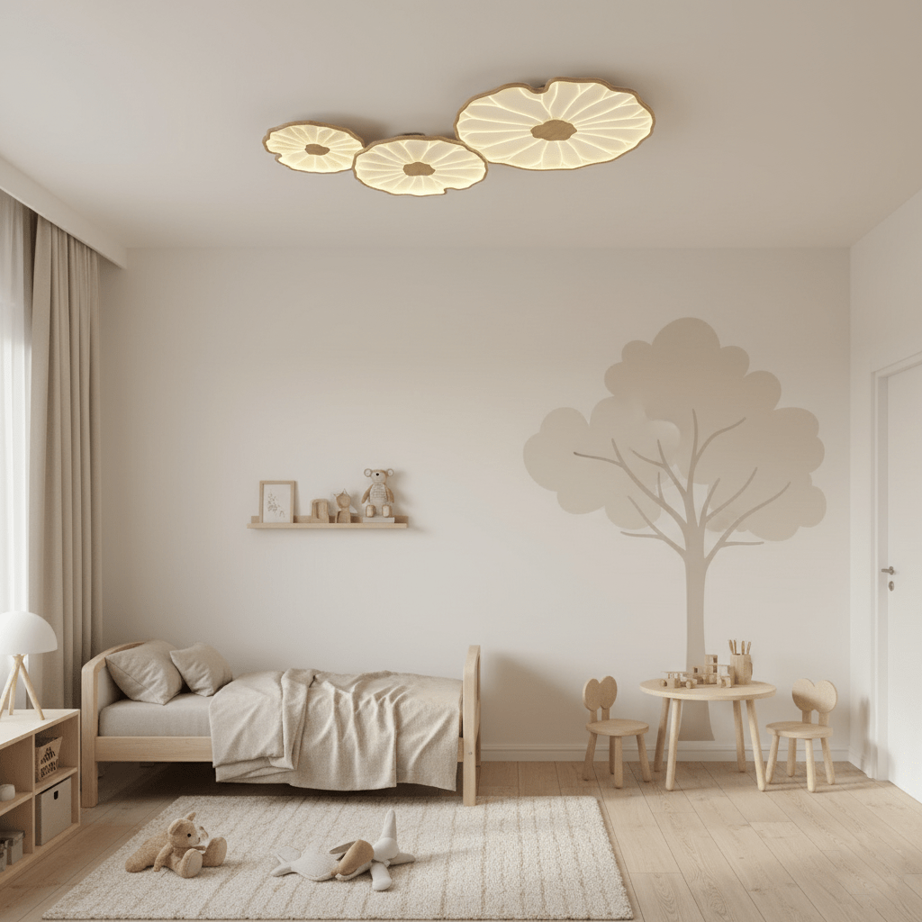 Zoltaria | Organic Curved Leaf Petal Flush Mount Ceiling Light